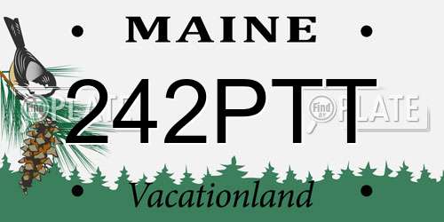 242PTT Maine License Plate