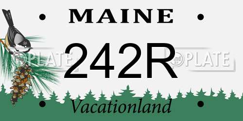 242R Maine License Plate