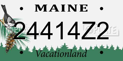24414Z2 Maine License Plate