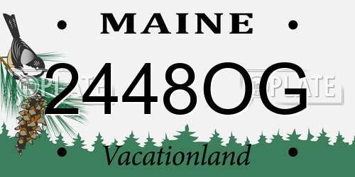 2448OG Maine License Plate