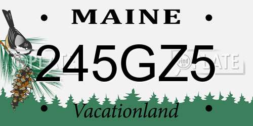 245GZ5 Maine License Plate