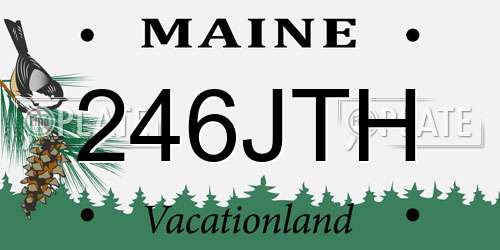 246JTH Maine License Plate