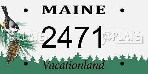 2471 Maine License Plate