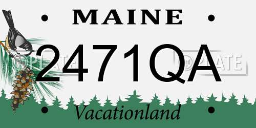 2471QA Maine License Plate