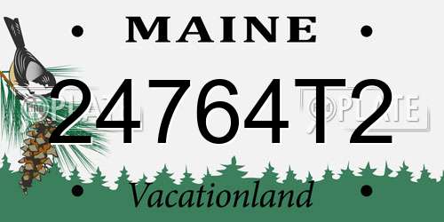 24764T2 Maine License Plate