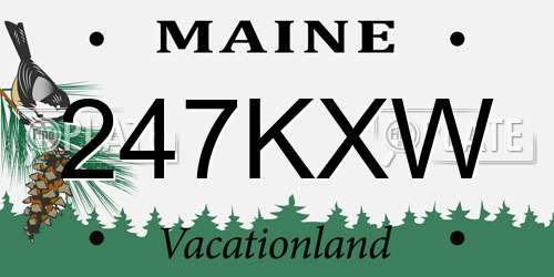 247KXW Maine License Plate