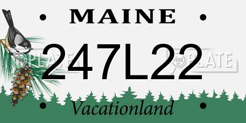 247L22 Maine License Plate