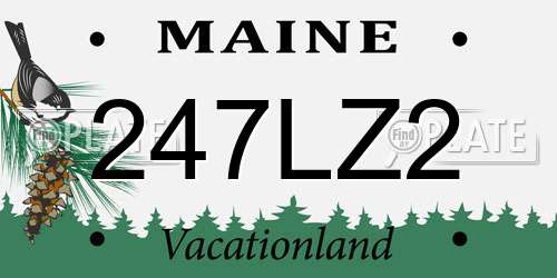 247LZ2 Maine License Plate