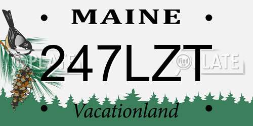 247LZT Maine License Plate
