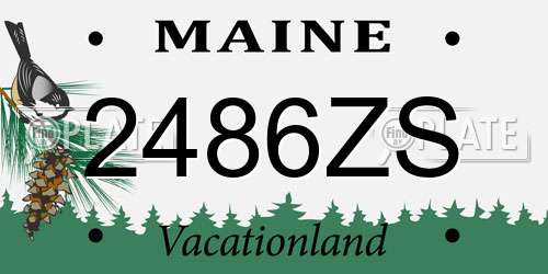 2486ZS Maine License Plate