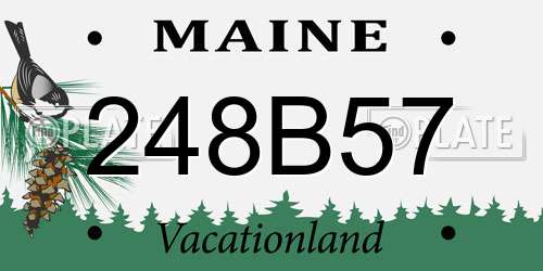 248B57 Maine License Plate