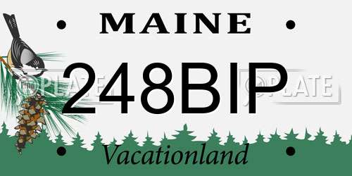248BIP Maine License Plate