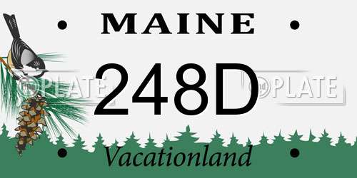 248D Maine License Plate