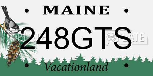 248GTS Maine License Plate