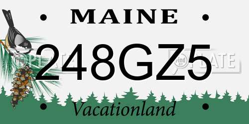 248GZ5 Maine License Plate
