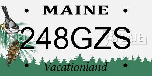 248GZS Maine License Plate