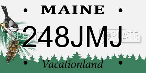248JMJ Maine License Plate