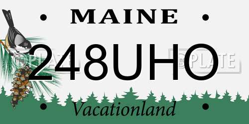 248UHO Maine License Plate