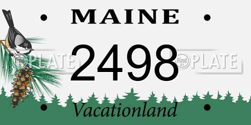 2498 Maine License Plate