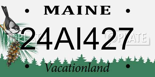 24AI427 Maine License Plate
