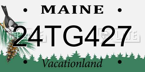 24TG427 Maine License Plate