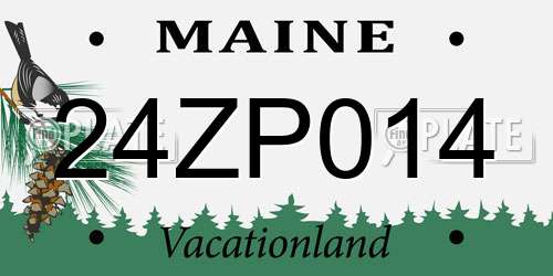 24ZP014 Maine License Plate