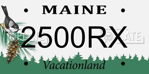 2500RX Maine License Plate