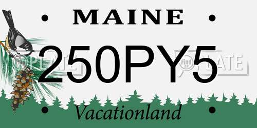 250PY5 Maine License Plate