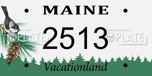 2513 Maine License Plate