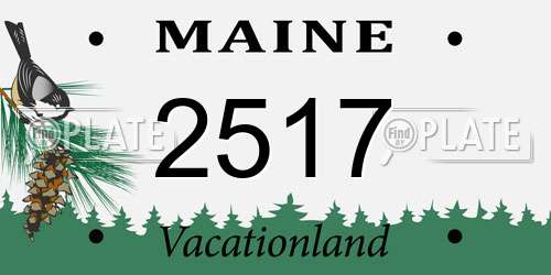 2517 Maine License Plate