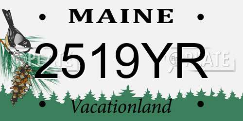 2519YR Maine License Plate