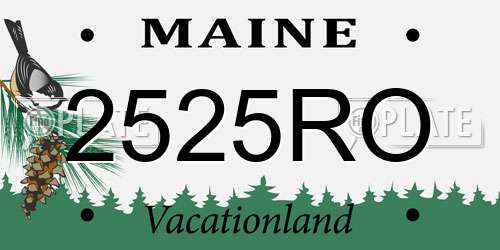 2525RO Maine License Plate