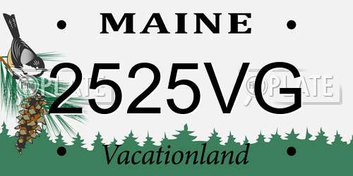 2525VG Maine License Plate