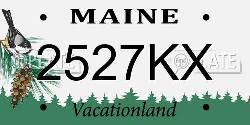 2527KX Maine License Plate