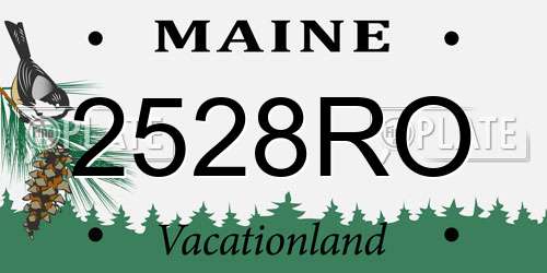2528RO Maine License Plate