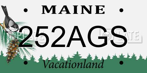 252AGS Maine License Plate