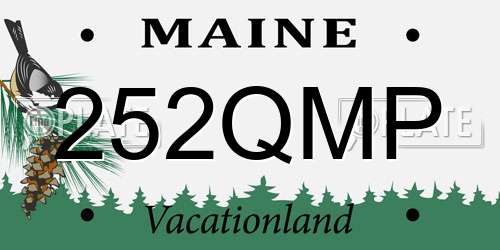 252QMP Maine License Plate