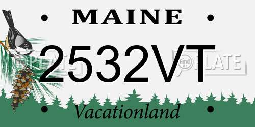 2532VT Maine License Plate