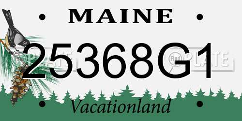 25368G1 Maine License Plate