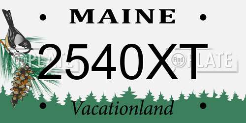 2540XT Maine License Plate