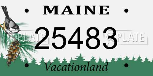 25483 Maine License Plate