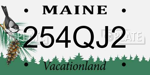 254QJ2 Maine License Plate
