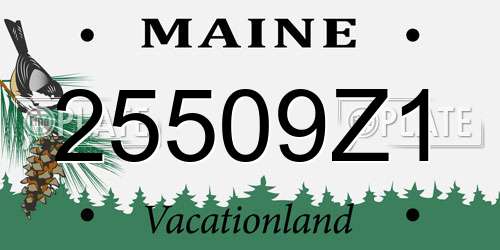 25509Z1 Maine License Plate