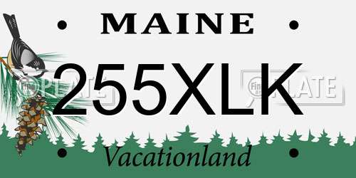 255XLK Maine License Plate
