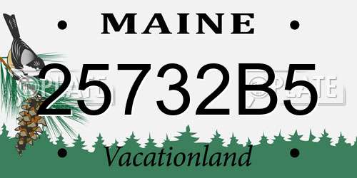 25732B5 Maine License Plate