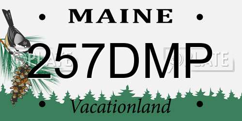 257DMP Maine License Plate