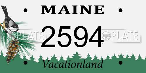 2594 Maine License Plate