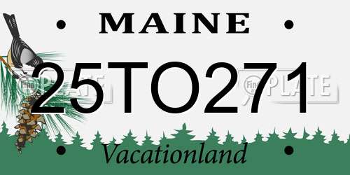 25TO271 Maine License Plate