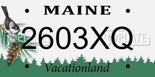 2603XQ Maine License Plate