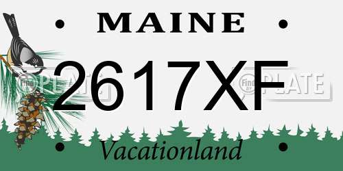 2617XF Maine License Plate